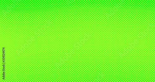 Bright green and yellow pop art retro background with halftone in comic style for sale, vector illustration eps10