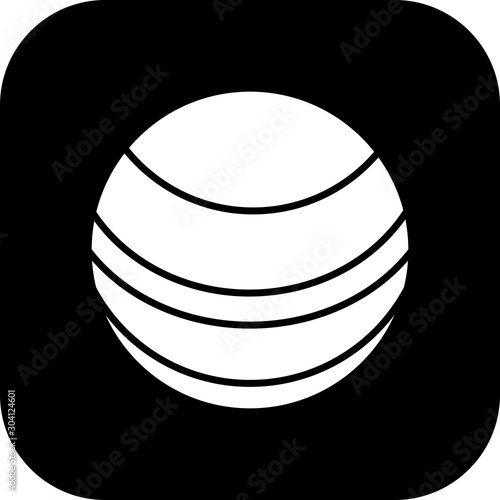 Neptune Icon Isolated On Abstract Background
