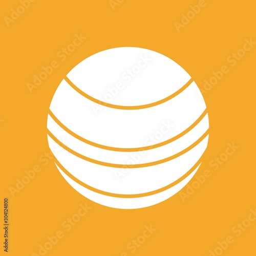 Neptune Icon Isolated On Abstract Background