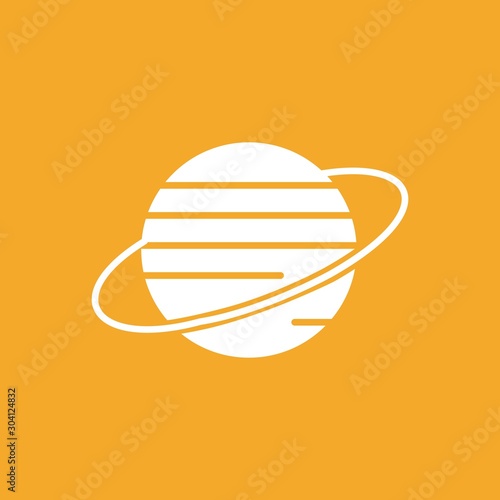 Uranus Icon Isolated On Abstract Background
