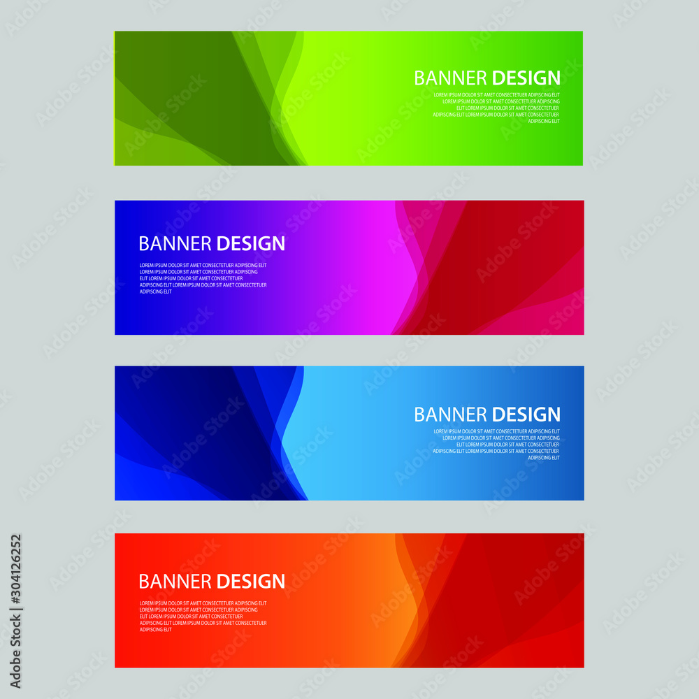 Naklejka premium Vector Abstract design banner web template