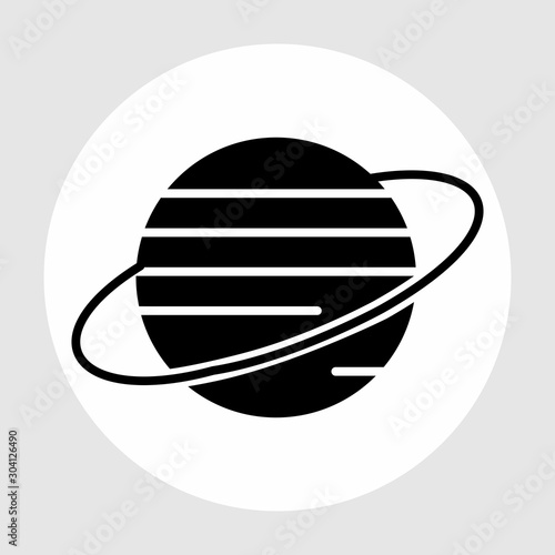 Uranus Icon Isolated On Abstract Background