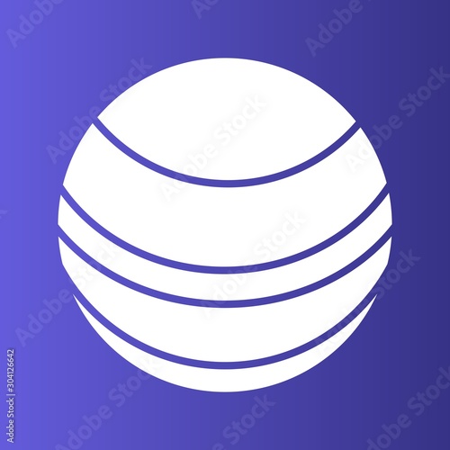 Neptune Icon Isolated On Abstract Background