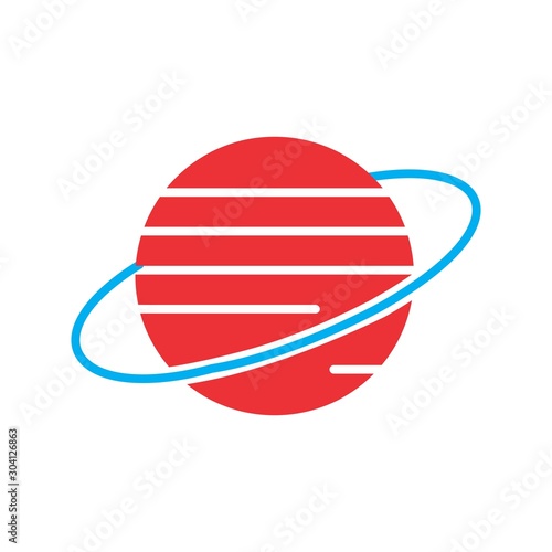 Uranus Icon Isolated On Abstract Background