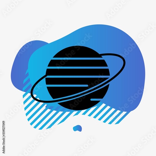 Uranus Icon Isolated On Abstract Background