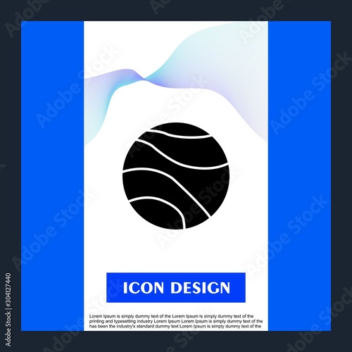 Venus Icon Isolated On Abstract Background