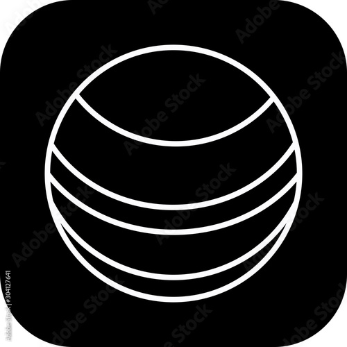 Neptune Icon Isolated On Abstract Background