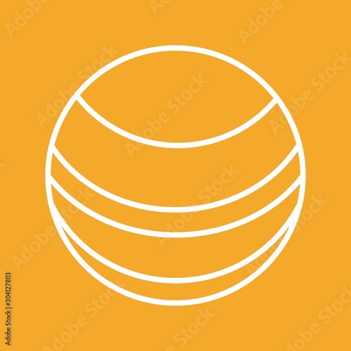 Neptune Icon Isolated On Abstract Background