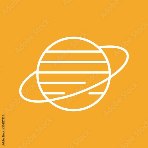 Uranus Icon Isolated On Abstract Background