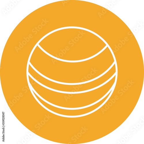 Neptune Icon Isolated On Abstract Background