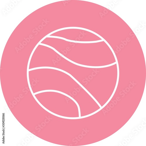 Venus Icon Isolated On Abstract Background