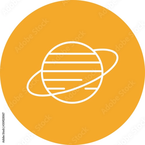 Uranus Icon Isolated On Abstract Background