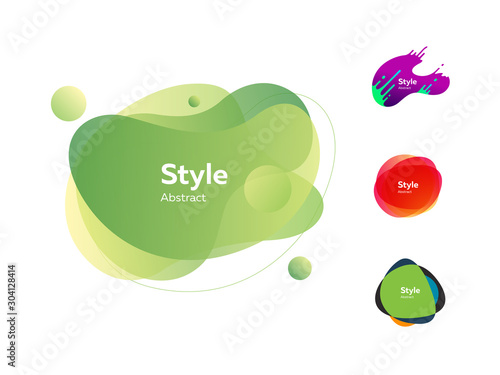 Colorful irregular shapes set