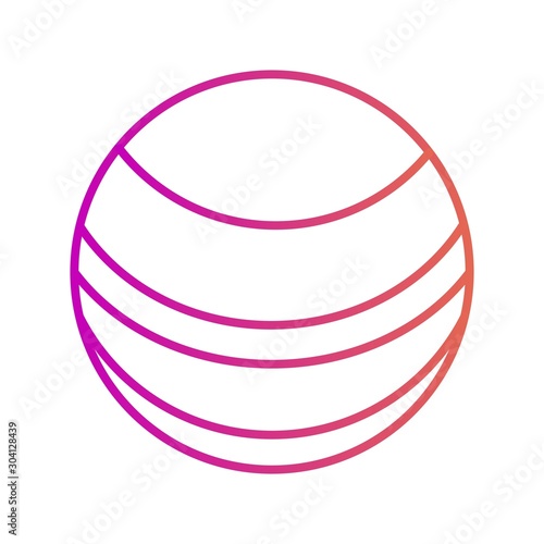 Neptune Icon Isolated On Abstract Background