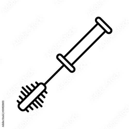  Toilet Brush Icon Isolated On Abstract Background