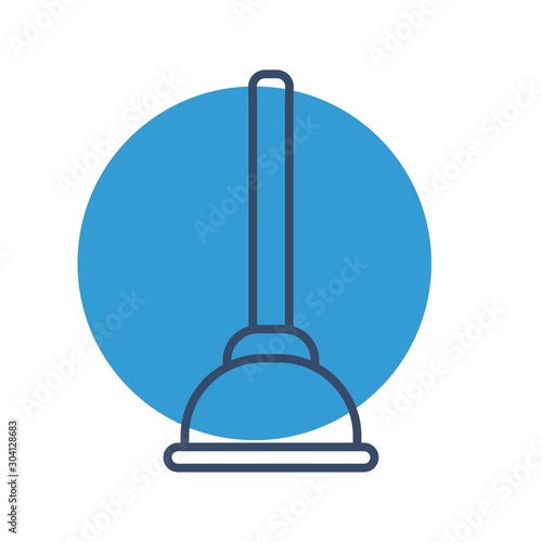  Plunger Icon Isolated On Abstract Background