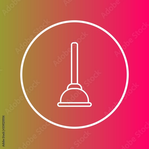  Plunger Icon Isolated On Abstract Background