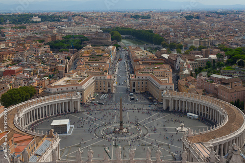 St Peter church view from the top of the building. Rome Italy august 2014