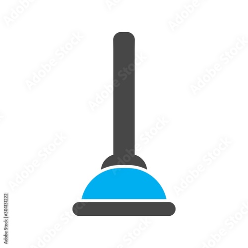  Plunger Icon Isolated On Abstract Background