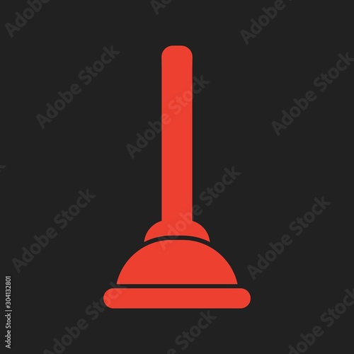  Plunger Icon Isolated On Abstract Background