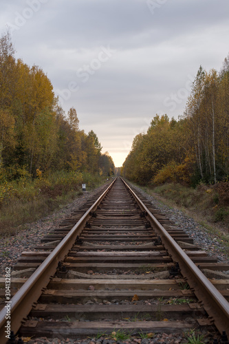 Railway going to the horizon