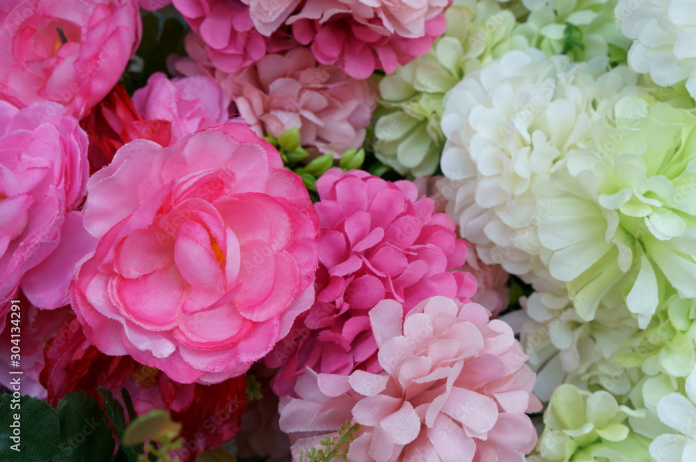 Obraz premium Image of a bouquet of pink flowers