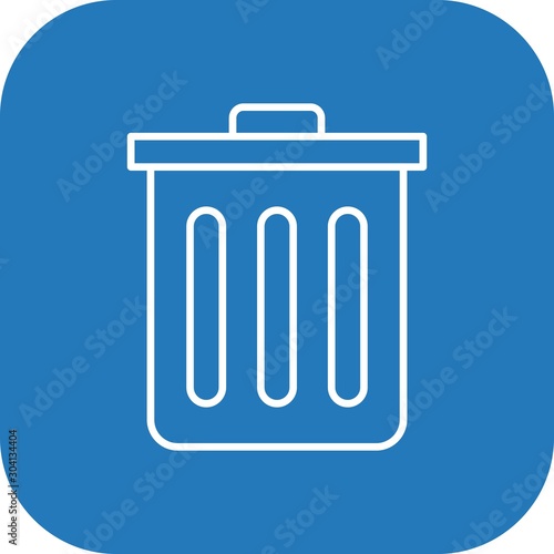 Dustbin Bin Icon Isolated On Abstract Background