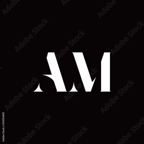 AM Logo Letter Initial Logo Designs Template