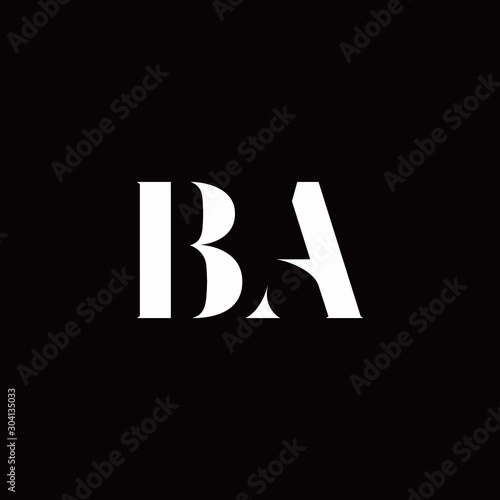 BA Logo Letter Initial Logo Designs Template