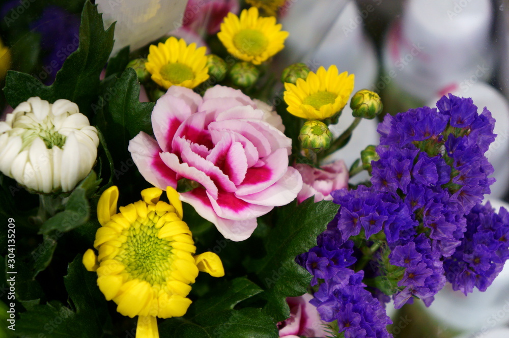 Chrysanthemum and other flower bouquets