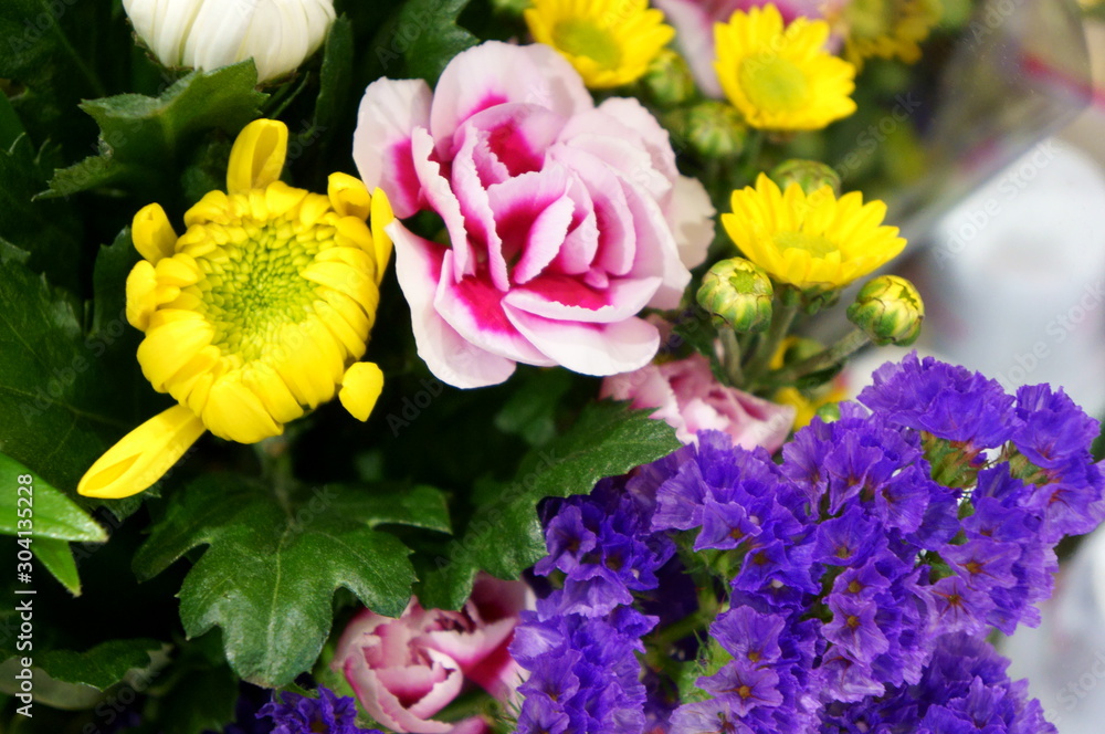 Chrysanthemum and other flower bouquets