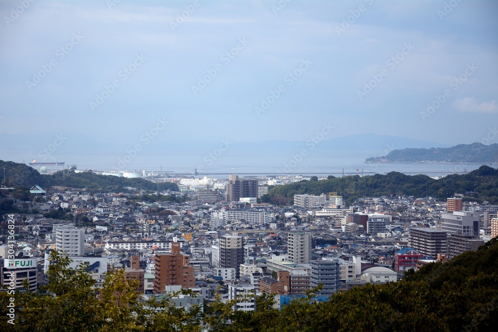 The view of Matsuyama city,Japan