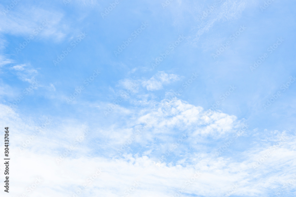 Blue sky with natural white clouds landscape- Image