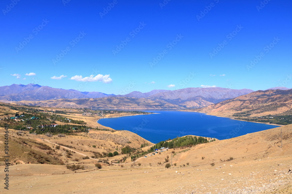 Charvak water reservoir near Tashkent in Uzbekistan