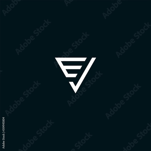 EV VE initial logo design vector