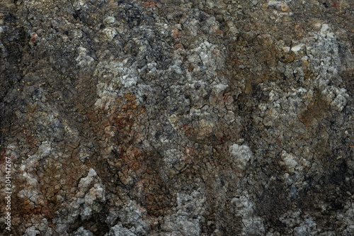 Multicolored dumps of contaminated soil