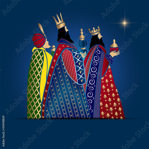 Vector Illustration of Epiphany.A Christian festival.
