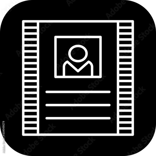 cv Icon Isolated On Abstract Background