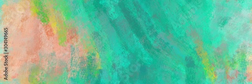 abstract seamless pattern brush painted background with light sea green, tan and dark sea green color. can be used as wallpaper, texture or fabric fashion printing