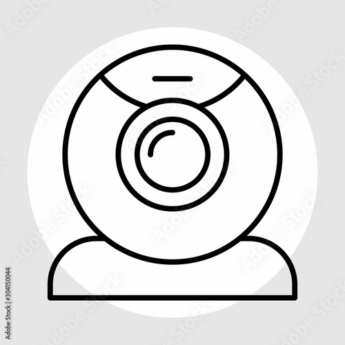 webcam Icon Isolated On Abstract Background