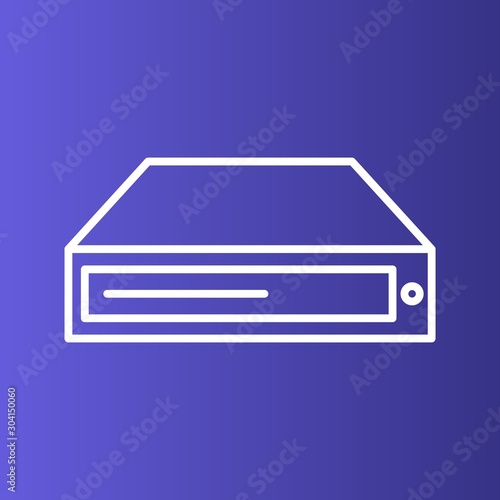 Dvd Rom Icon Isolated On Abstract Background