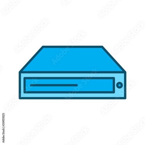 Dvd Rom Icon Isolated On Abstract Background