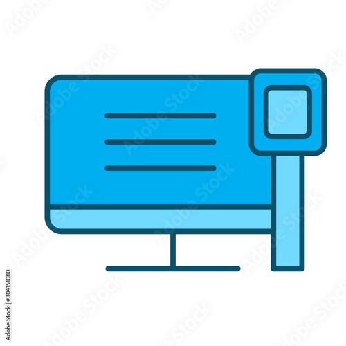 Internet Access Icon Isolated On Abstract Background