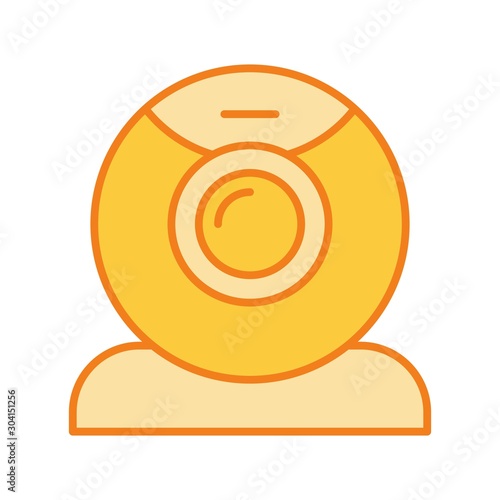 webcam Icon Isolated On Abstract Background