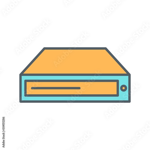 Dvd Rom Icon Isolated On Abstract Background