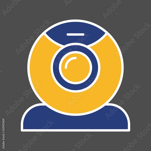 webcam Icon Isolated On Abstract Background