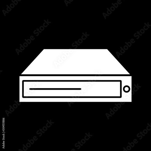 Dvd Rom Icon Isolated On Abstract Background