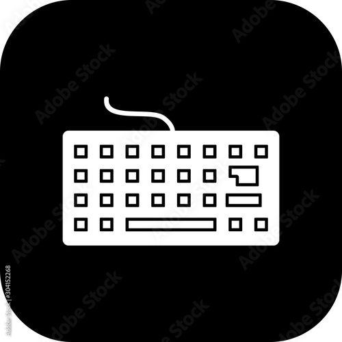 Keybord Icon Isolated On Abstract Background photo