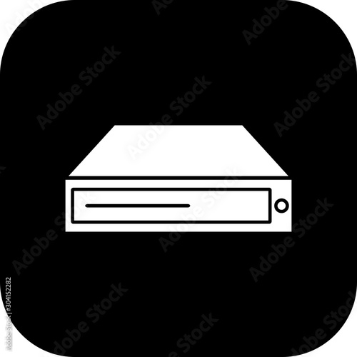 Dvd Rom Icon Isolated On Abstract Background