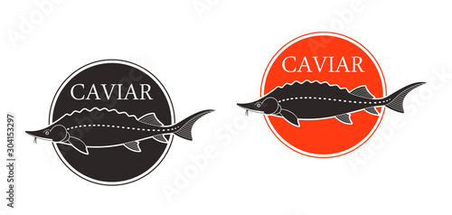 Caviar logo. Isolated caviar on white background